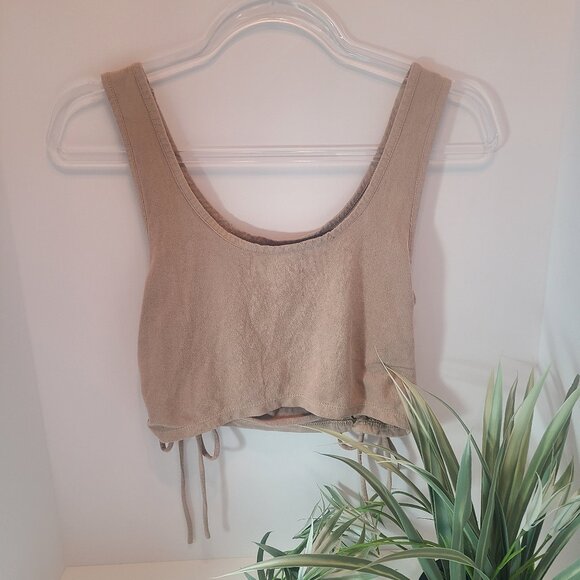 Kendall + Kylie Boho Side-Lace Crop Tank – Mandala Print – Size Small - Picture 4 of 11